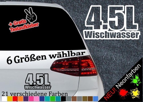 Wischwasser aufkleber 6 - 4,5l,